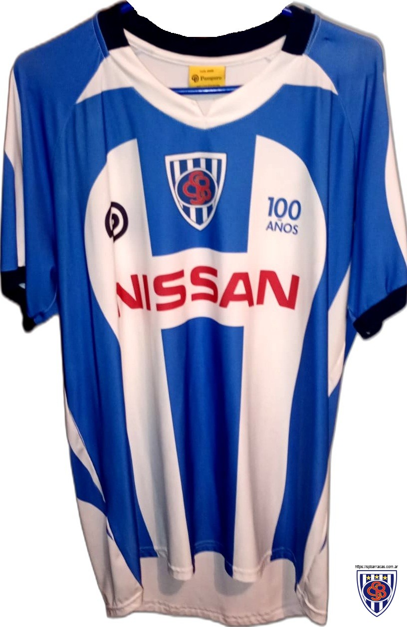 Camiseta del centenario institucional de Sportivo Barracas.